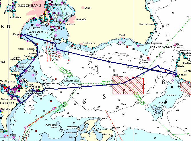 Masnedsund, Rønne, Køge tilbage til Masnedsund. 267 sømil